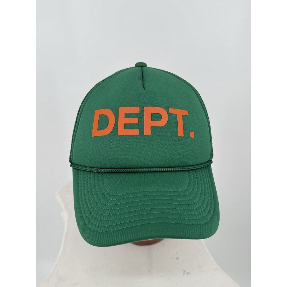 Gallery Dept Unisex Mesh Logo Adjustable Snap Trucker Hat One Size Green